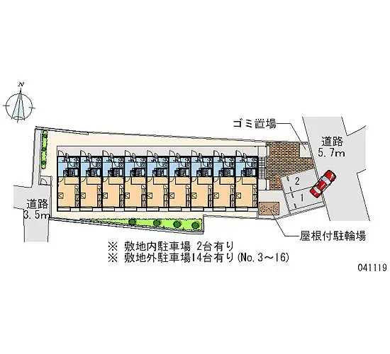 ★手数料０円★直方市溝堀３丁目　月極駐車場（LP）